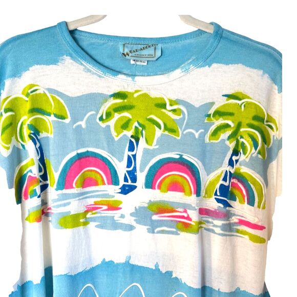 Vintage Wearabouts Tropical Palm Tree Coverup One Size - Picture 2 of 4